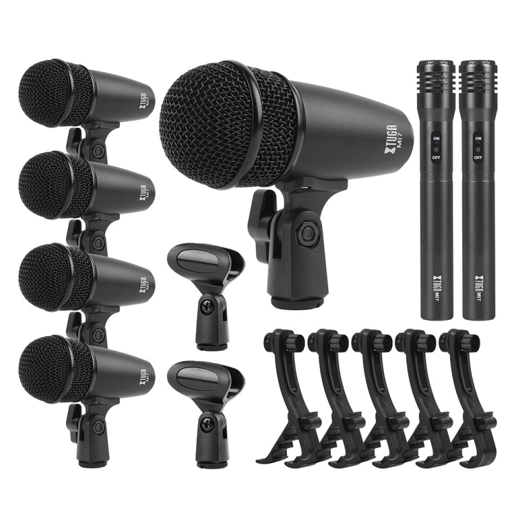 XTUGA MI7-A 7-Piece Wired Dynamic Drum Mic Kit Kick Bass Tom/Snare Set microfono per piatti, MI7-A XTUGA MI7-A 7-Piece Wired Dynamic Drum Mic Kit Kick Bass Tom/Snare Set microfono per piatti, MI7-A